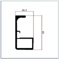 003-A003AA — Glass door frame profiles