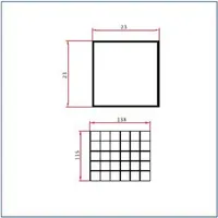 1294 — Square aluminium tubes