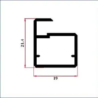 FWS-116 — Glass door frame profiles