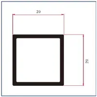 K2212 — Square aluminium tubes