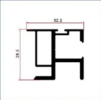 YS-875 — Glass door frame profiles